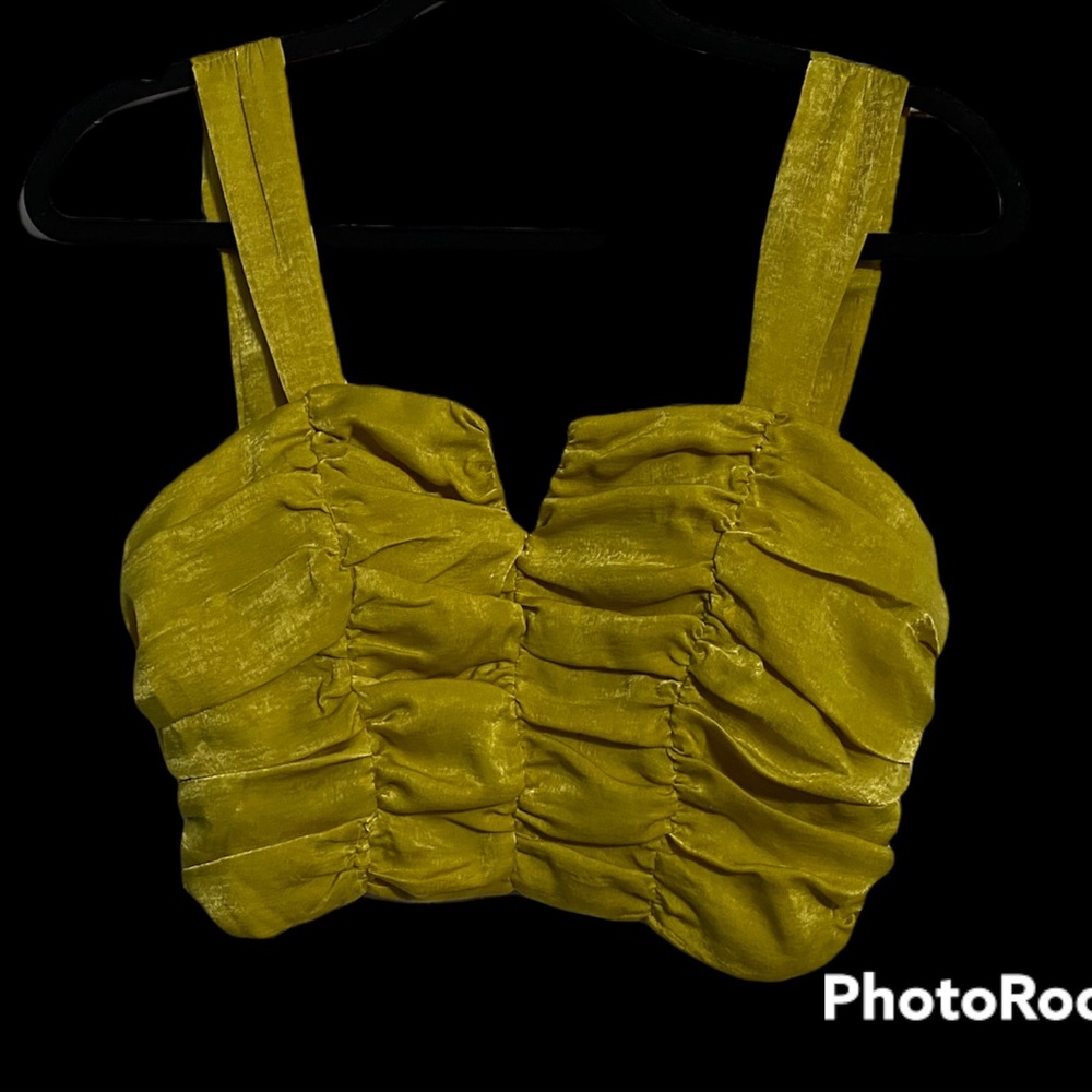 NEW•Women’s Lime Green Bustier Crop top